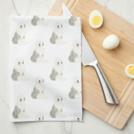 Oud Engels Sheepdog Theedoek