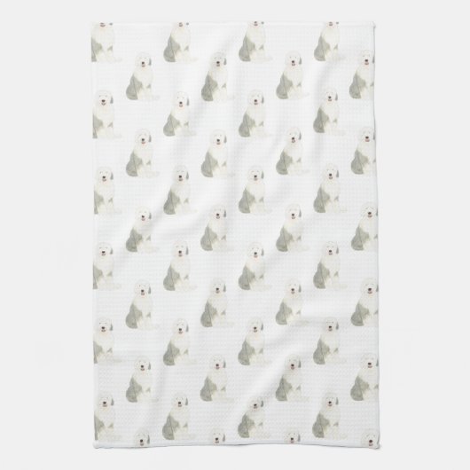 Oud Engels Sheepdog Theedoek (Verticaal)