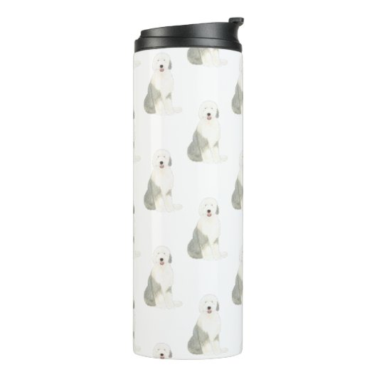 Oud Engels Sheepdog Thermosbeker (Gedraaid links)