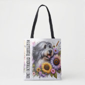 Oud Engels Sheepdog Tote Bag (Voorkant)