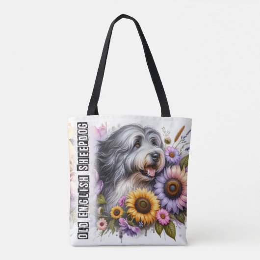 Oud Engels Sheepdog Tote Bag (Achterkant)