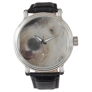 Oud Engels Sheepdog Watch - Sneeuwgezicht Horloge
