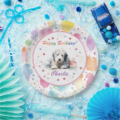 Oud Engels Sheepdog Waterverf Papier Bord (Feest)