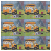 Oud Engels Sheepdog Wigglebottom Bus Stof (Swatch)