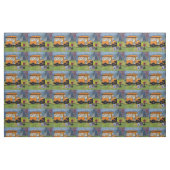 Oud Engels Sheepdog Wigglebottom Bus Stof (Fat Quarter)