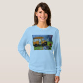 Oud Engels Sheepdog Wigglebottom School Bus T-shirt (Voorkant volledig)
