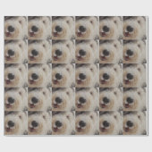 Oud Engels Sheepdog Wrapping Paper - Snow Face Cadeaupapier (Vlak)