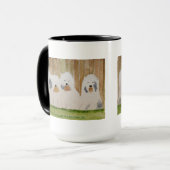 Oud Engels Sheepdogs Originele Art Mok (Voorkant links)