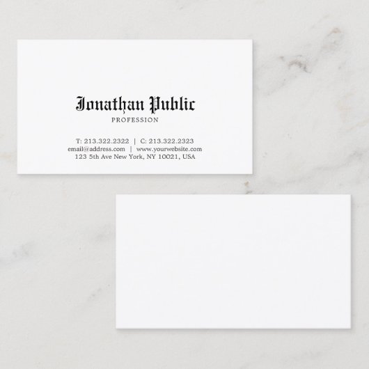 Oud Engels stijl nostalgische look professioneel c Visitekaartje (Voorkant / Achterkant)