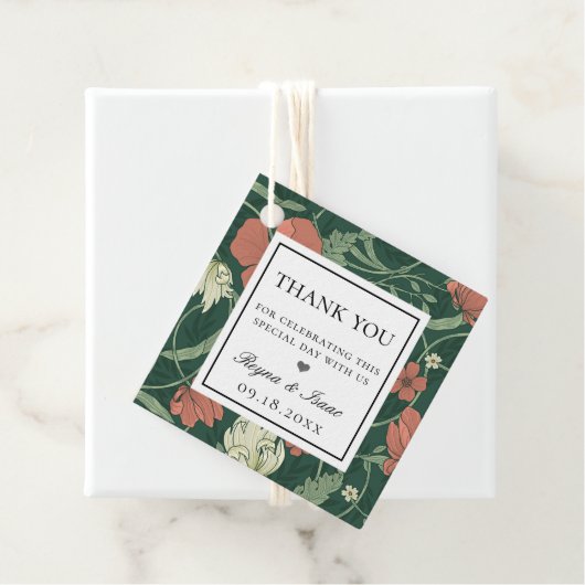 Oud Engels Tuinpatroon Bedankjes Labels (In situ)