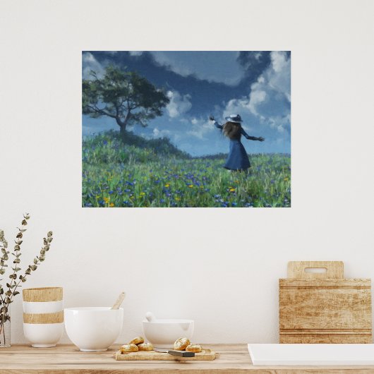 Oud Engels weesbeemdje Poster (Keuken)