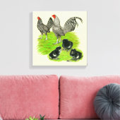 Oud-Engelse gestreepte kriel Familie Canvas Afdruk (Insitu (Woonkamer))