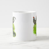 Oud-Engelse Gestreepte Kriel Familie Grote Koffiekop (Voorkant)