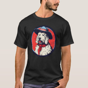 Oud-Engelse herdershond Cowboy Grappige hond Wilde T-shirt