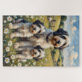 Oud-Engelse Herdershond Daisy Weiland Kunst Legpuzzel (Horizontaal)
