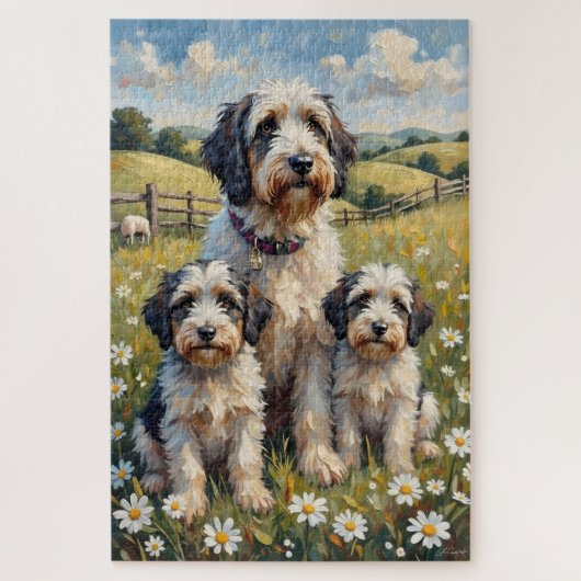 Oud-Engelse Herdershond Daisy Weiland Kunst Legpuzzel (Verticaal)