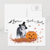 Oud-Engelse herdershond Halloween Briefkaart (Voorkant / Achterkant)