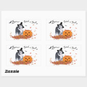 Oud-Engelse herdershond Halloween Rechthoekige Sticker (Vel)