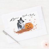 Oud-Engelse herdershond Halloween Rechthoekige Sticker (Envelop)