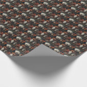 Oud-Engelse Herdershond Met Kerstcadeau Haard Cadeaupapier (Hoek)