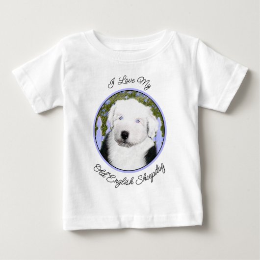 Oud-Engelse-herdershond-puppy-schilderij - honden (Voorkant)