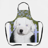 Oud-Engelse-herdershond-puppy-schilderij - honden Schort (Voorkant)