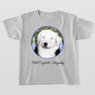 Oud-Engelse-herdershond-puppy-schilderij - honden T-shirt