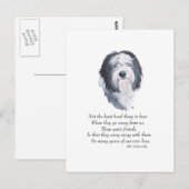 Oud-Engelse-herdershond Rainbow Bridge Briefkaart (Voorkant / Achterkant)