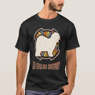 Oud-Engelse herdershond Vintage Klassieke Retro Ho T-shirt