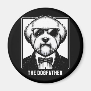 Oud-Engelse Schaapshond De Hondenvader Tuxedo Cool Magneet