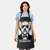 Oud-Engelse Schaapshond De Hondenvader Tuxedo Cool Schort (Gedragen)