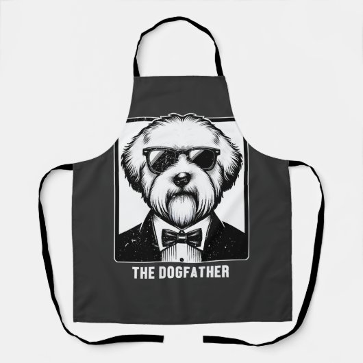 Oud-Engelse Schaapshond De Hondenvader Tuxedo Cool Schort (Voorkant)