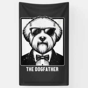 Oud-Engelse Schaapshond De Hondenvader Tuxedo Cool Spandoek