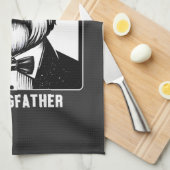 Oud-Engelse Schaapshond De Hondvader Smoking Cool Theedoek (Quarter Fold)