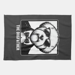 Oud-Engelse Schaapshond De Hondvader Smoking Cool Theedoek