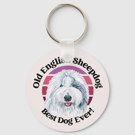 Oud-Engelse schaapshond grappige quote  Sleutelhanger (Voorkant)