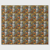 Oud-Engelse Schaapshond Herfst Oogst Thanksgiving Cadeaupapier (Vlak)