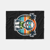 Oud-Engelse schaapshond hondeneigenaar Zomer Vibes Fleece Deken (Voorkant (Horizontaal))