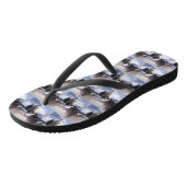 Oud-Engelse Schaapshond Laat het Sneeuwen Kerstmis Teenslippers (Schuin)