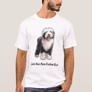 Oud-Engelse Schaapshond Maak Uw Eigen Aangepaste T T-shirt