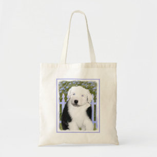Oud-Engelse Schaapshond Puppy Schilderij - Hond Ku Tote Bag