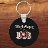 Oud-Engelse SCHAAPSHOND vader sleutelhanger (Voorkant)