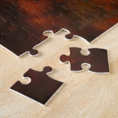 Oud-Engelse schapendoes in herfstbladeren val insp Legpuzzel (Zijkant)