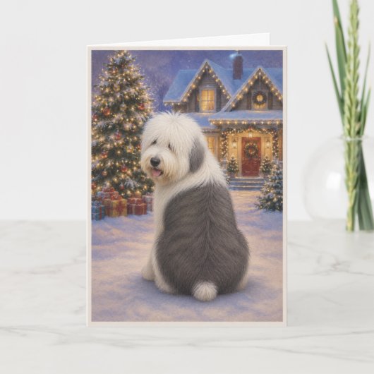 Oud-Engelse-schapenkaart voor Kerstmis Kaart (Voorkant)