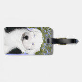 Oud-Engelse-schapenpuppy-schilderij - Honden Kunst Bagagelabel (Achterkant horizontaal)