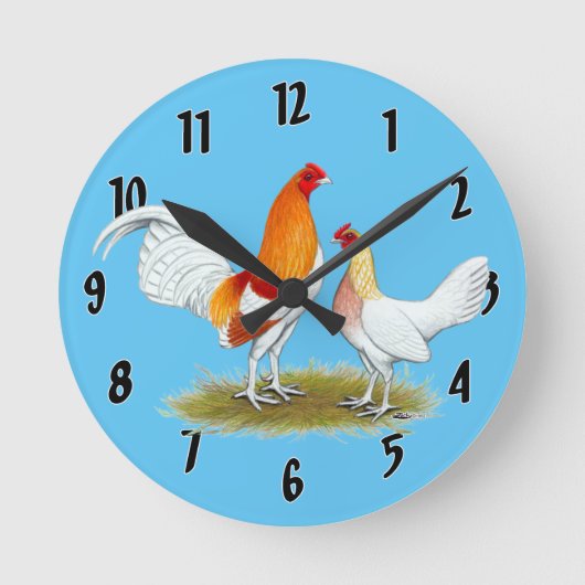 Oud Engelse Spel Bantam: Rood Pyle Ronde Klok (Voorkant)