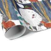 Oud Engelstalig cadeau van Sheepdog inpakpapier (Rol Hoek)