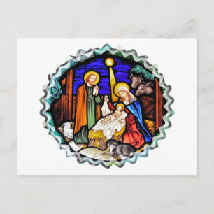 OUD ENGLAND NATIVITY-VENSTER BRIEFKAART