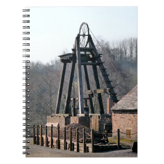 OUD ENGLAND PITHEAD-WINDWIEL NOTITIEBOEK (Voorkant)