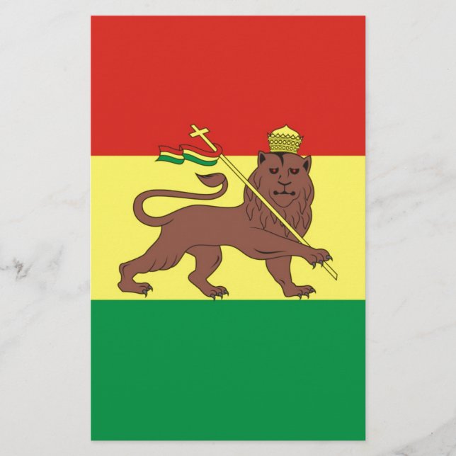 Oud-Ethiopische vlag bij Lion Judah (Voorkant)